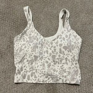 Lululemon align tank- white cheetah camo size 6